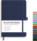 RETTACY Lined Journal Notebook, 192 Numbered Pages, A5 Size | Leather Hardcover by RETTACY