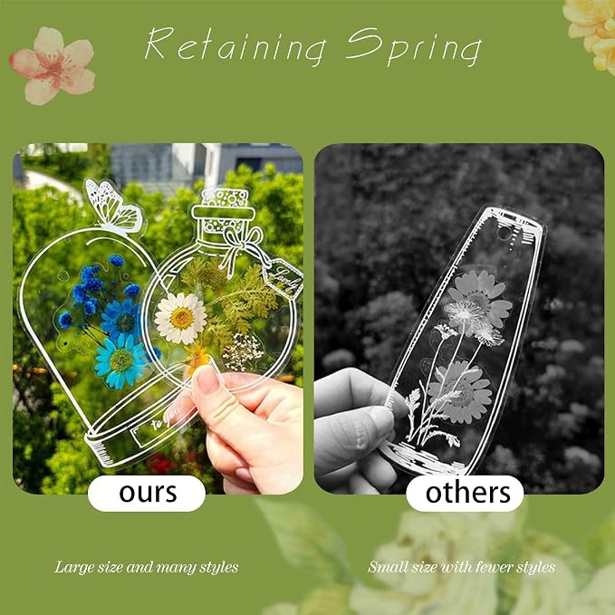 LiveOnce 60pcs DIY Dried Flower Bookmarks - Image 3