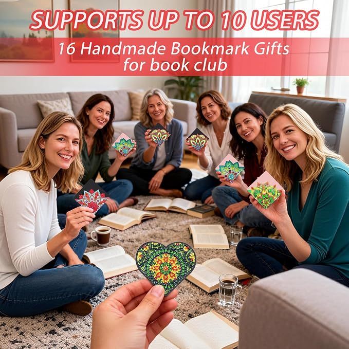 16 PC Diamond Art Corner Bookmarks Kit - Image 2