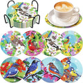Cumule 8 Pcs Bird Diamond Art Coasters Kits by cumule