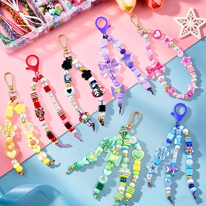 TOHONGADON 1227 PCS Beaded Keychain Making Kit - Image 4