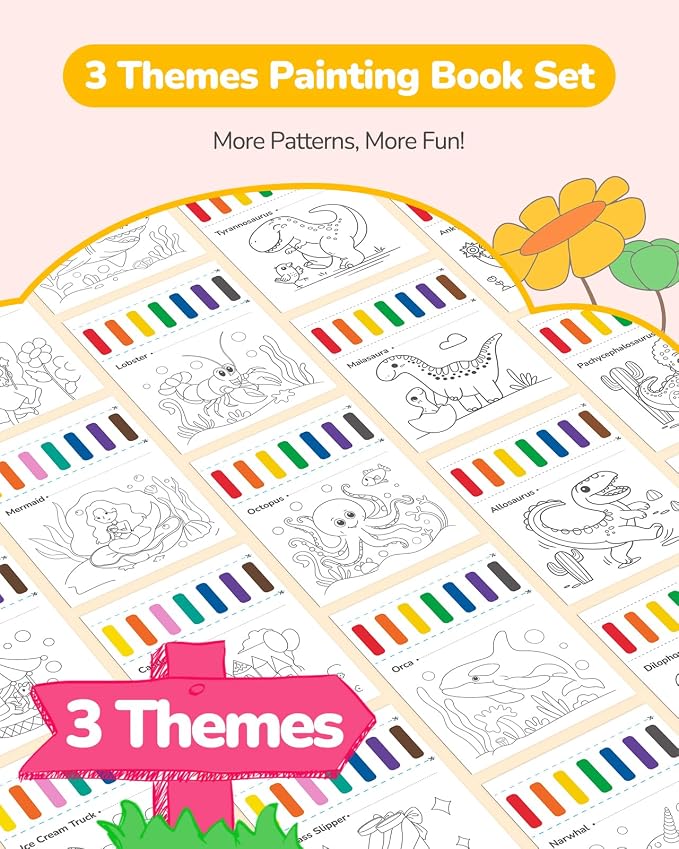 TECJOE 3 Pack Paint with Water Coloring Books - Image 9