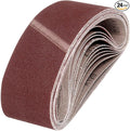 HARFINGTON 3 x 21 Inch Sanding Belts, 24 Pcs 120 Grits Aluminum Oxide Abrasive Belt Sander File Belt for Woodworking, Metal Polishing, Knife Sharpener