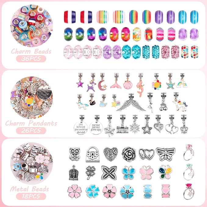UFU Charm Bracelet Making Kit, A Sweet Birthday Gift to Inspire Imagination & - Image 4