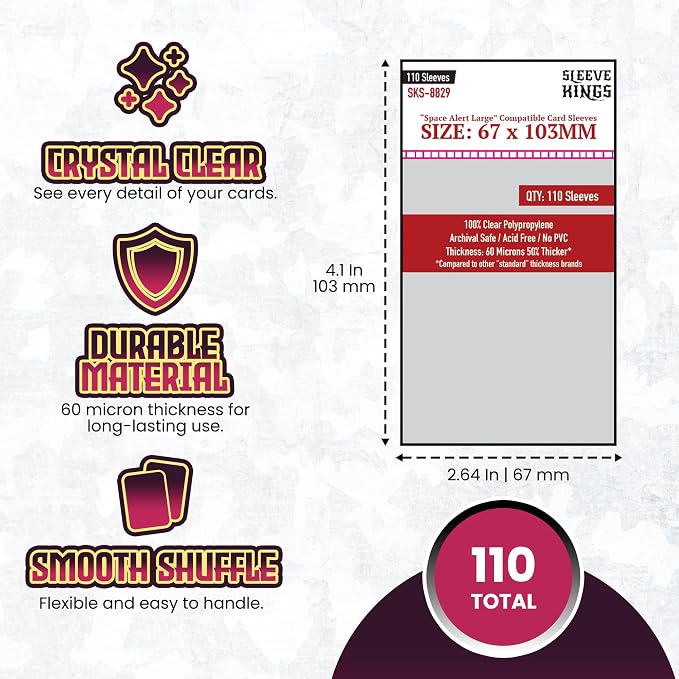 Sleeve Kings Standard Card Sleeves – 110 Count, Large Size, Compatible - Image 4