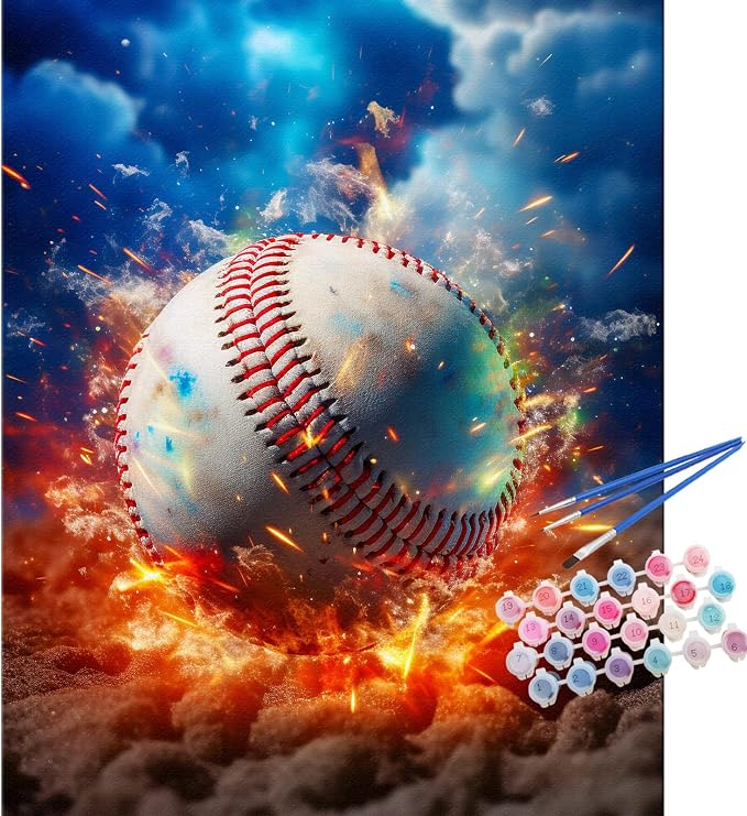 TOCARE Baseball Paint by Numbers Kit by TOCAREDirect