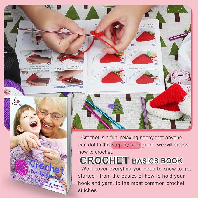 Aeelike Learn to Crochet Kits for Beginner, Crochet Starter Kit - Image 2
