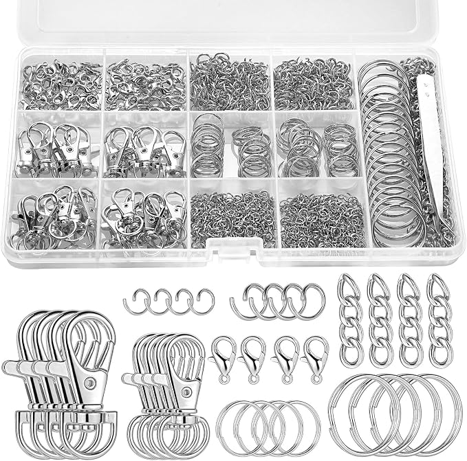 BESARME 1130PCS Keychain Making Kit Jump Rings by BESARME
