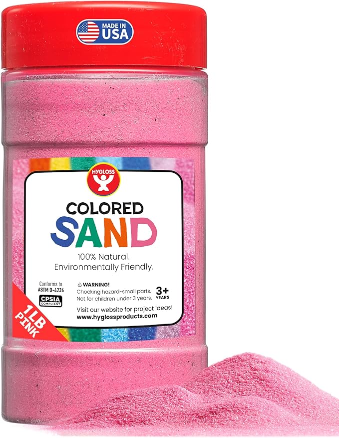 Hygloss Colored Sand for Crafts – 1 lb Bottle by HyglossProductsInc