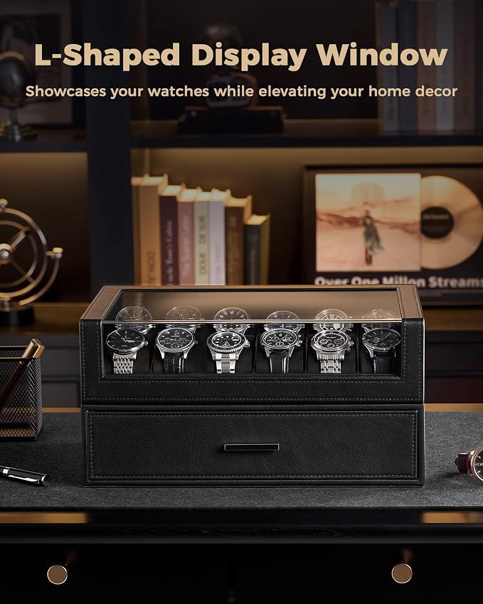 ProCase Watch Box for Men, 24 Slots Watch Display Holder - Image 4