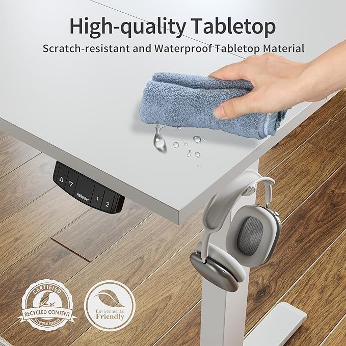 Agilestic Electric Standing Desk, 60 x 24 Inches Height Adjustable Desk - Image 5