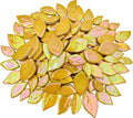 500g/1.1lb Leaf-Shaped Ceramic Mosaic Tiles, Ceramic Mosaic Pieces by Unknown