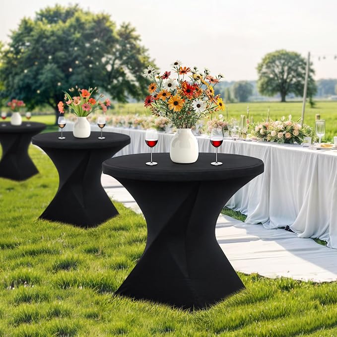 SUPER DEAL 32in Cocktail Table, Indoor Outdoor Portable High Top Table - Image 4
