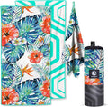 VENTURE 4TH Microfiber Beach Towel: Quick-Dry, Compact, Sand-Free, Absorbent, Sandproof and Lightweight - Perfect for Camping, Beach, and Roadtrips (Tropical Scent Design | 35x78 inches)