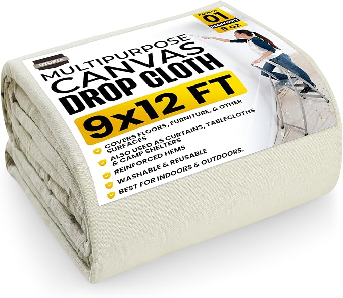 Utopia Drop Cloth Washable and Reusable Drop Cloth by UTOPIAHOME