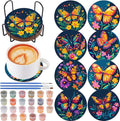 Reallnaive 8 Pcs Butterfly Flowers Paint by Numbers Kit by Unknown