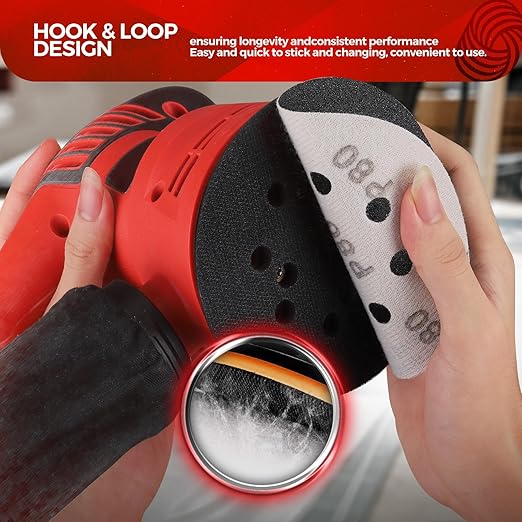 50PCS 5 inch Silicon Carbide Sanding Discs 7000 Grit, Wet Dry Orbital 5 Sander Hook and Loop Sandpaper Disc Ultra Fine Grit, Best for Metal,Automotive Precision Polishing