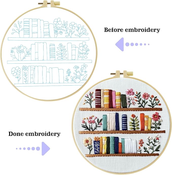 JOZYSH 8'' Flowers Embroidery Kit - Image 4