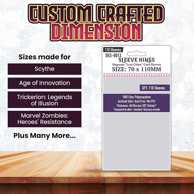Sleeve Kings Standard Card Sleeves – 110 Count, Large Size, Compatible - Image 3