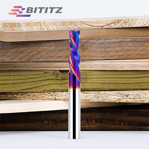 2PCS 1/4 Inch Shank Downcut Spiral Router Bit | 1 Inch Cutting Length |CNC Router Bits for Precision Woodworking - Ideal for Slot Mortise, Engraving, and Clean Edges