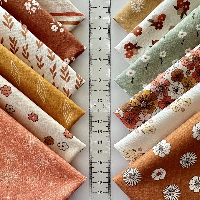 Vintage Floral Patchwork Cotton Fabric Set – 60 Pre-Cut Squares, 20×20 cm - Image 7