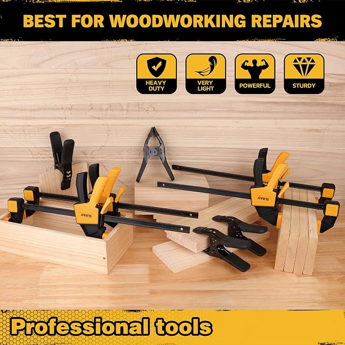 8-Piece Bar Clamps for Woodworking - Image 6