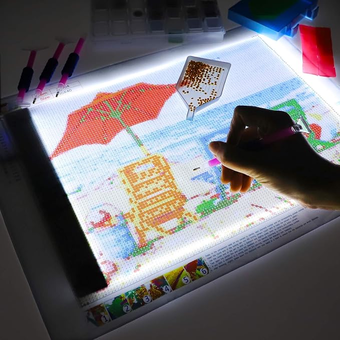 Ratukall 183PCS A4 Diamond Painting Light Pad Kit, Light Board - Image 4