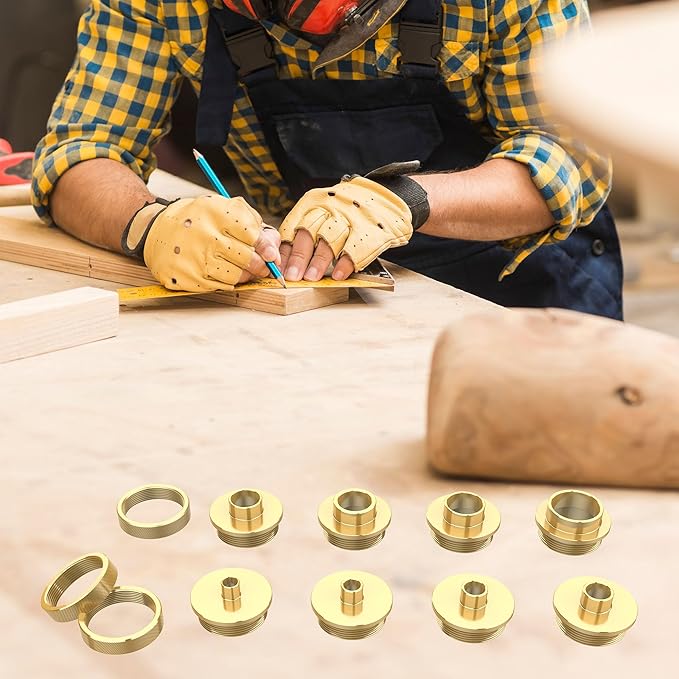 13 Pcs Precision Brass Router Template Bushing Guides Sets, Router Guide Bushing with Carrying Case