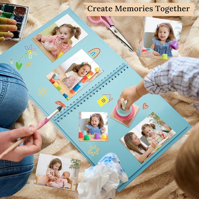 Scrapbook 8x8 Inch DIY Scrapbook Album Hardcover Kraft Paper 40 pages/20 sheets - Image 3