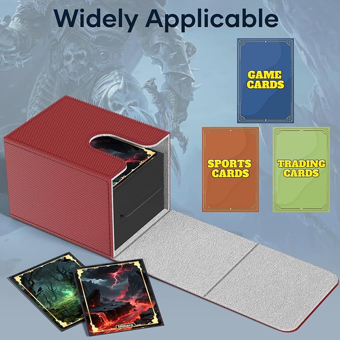 Mlikero 4 Pack Card Deck Box, Commander Deck Box Holds 400+ Single Sleeved Cards - Image 3