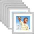 8x8 Picture Frames with 6x6 Mat, 6 Pack, Contemporary, Inspirations | These by IconaBay