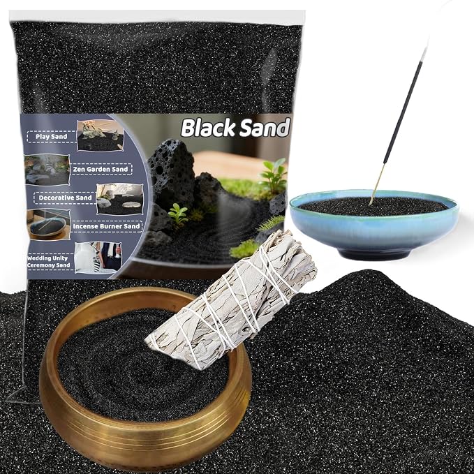 RAINFLOW 15 OZ Fine Balck Sand for Crafts by Unknown