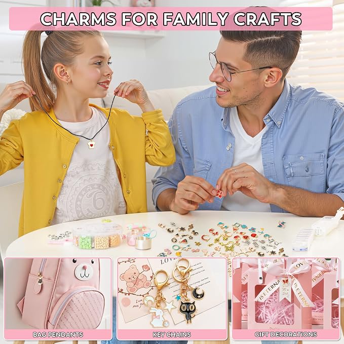Crweety 460Pcs Charms for Jewelry Making, Pendants Earring Charms for Bracelets - Image 4