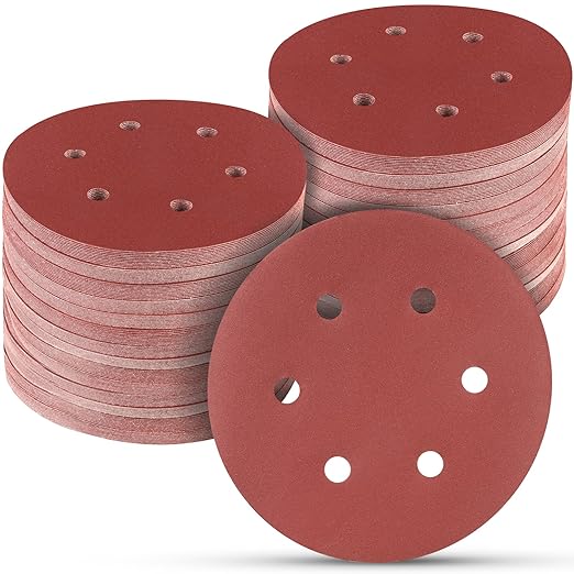 100 PCS 6 Inch Sanding Discs 400 Grit Hook and Loop Sandpaper, Round Orbital Sand Paper Discs for Sander