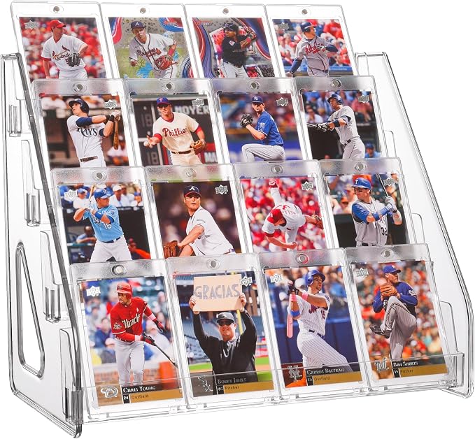 CELSOL Elevated 4 Tier Clear Acrylic Card Display Stand by Unknown