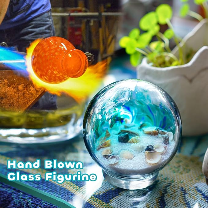 QFkris 4'' Sea Globe Hand Blown Art Glass Decor - Image 8