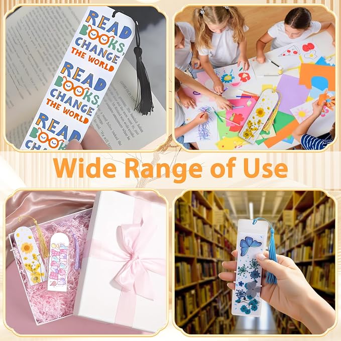 240 Pcs Kraft Paper Blank Bookmarks, 3 Sizes 2 Colors Bookmark Making Kit - Image 7