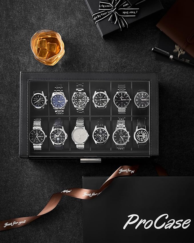 ProCase Watch Box for Men, 24 Slots Watch Display Holder - Image 7
