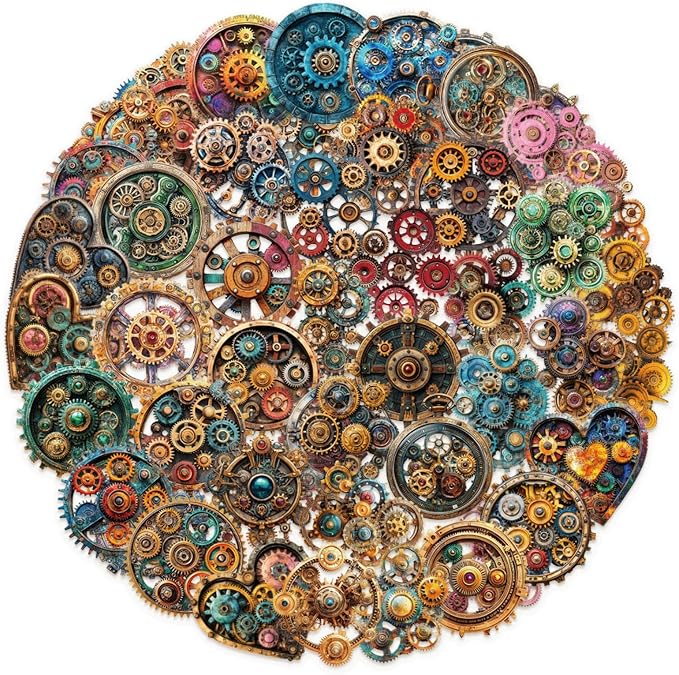 50 Pcs Mechanical Gears PET Aesthetic Stickers by Unknown