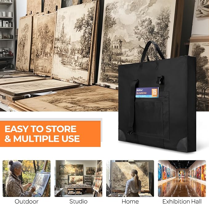 Nicpro Wide Gusset Art Portfolio Case 20 x 26”, Large Tote Bag - Image 8