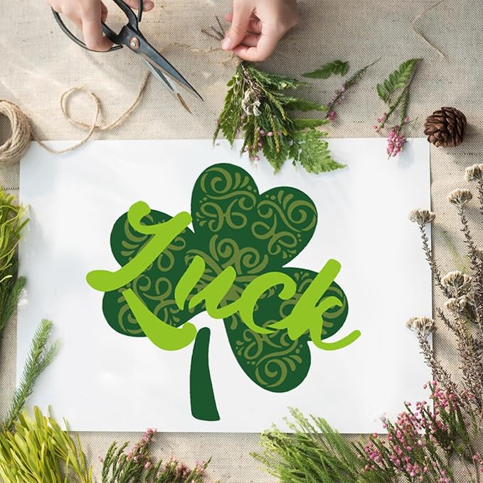 ORIGACH 3 Pcs Large Layered Shamrock Saint Patrick's Day Stencils 11.8x11.8 inch - Image 6