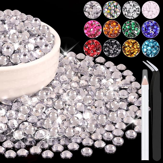 1500PCS 6mm Resin Rhinestones Bulk by BELLEBOOST