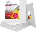 PHOENIX Small Painting Canvas Panels 6x6 Inch, 12 Value Pack - 8 Oz Triple by PHOENIX