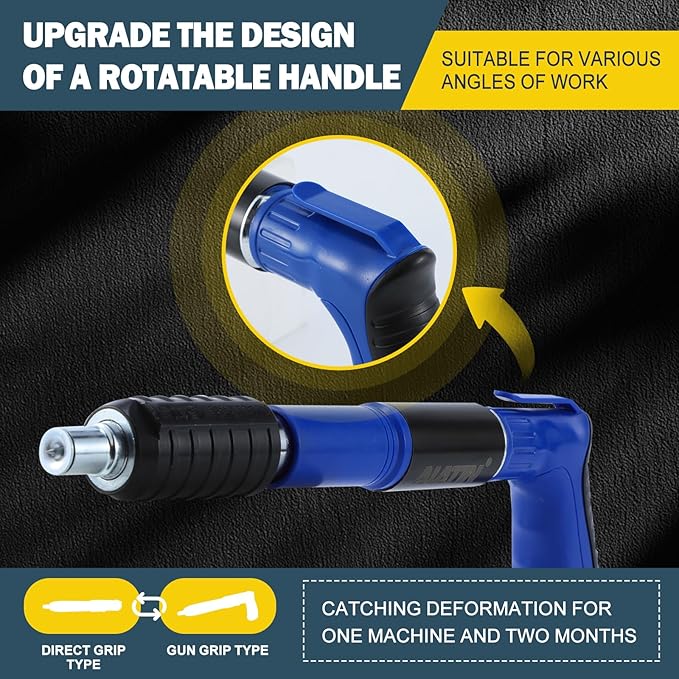 Nail Gun Kit, 5-Speed Adjustable Manual Steel Nail Gun, Portable Wall Fastening Tool with 120pcs Nails, Ideal for Woodworking, Home Repairs & DIY Projects(Blue)