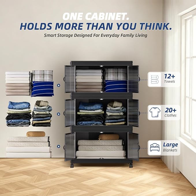 SAILUN 87Gal/348Qt Stackable Storage Bins Folding Collapsible Storage Bins - Image 5