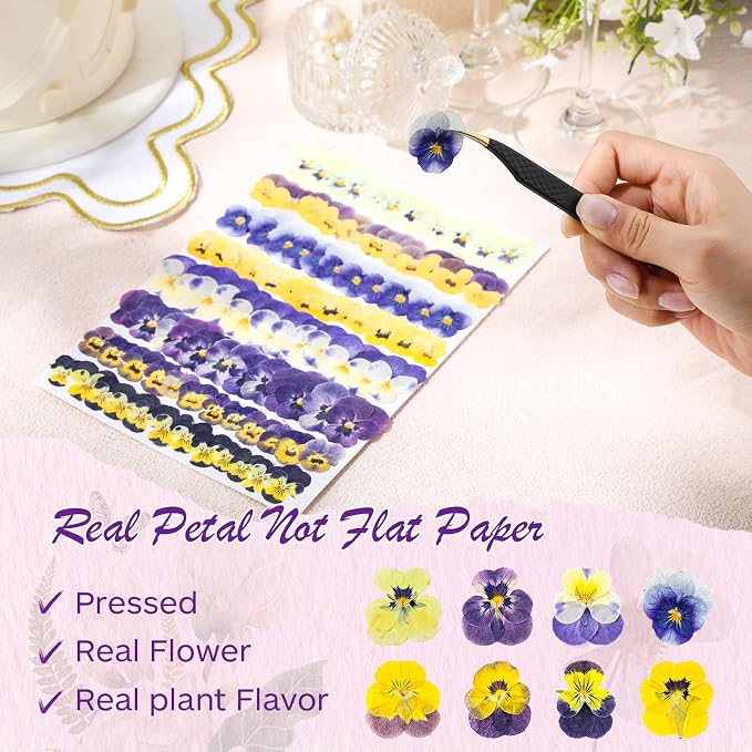 96 Pcs Natural Dried Pressed Edible Flowers - Image 3