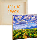 Barydat 1 Pack Wood Canvas Board 10 x 8 Unfinished Wood Canvas Wooden Panel by home