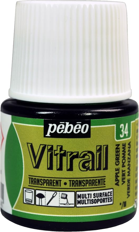 Pebeo Vitrail, Stained Glass Effect Paint, 45 ml Bottle by Unknown