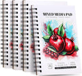 4 Pack Mixed Media Sketchbook, 9x12 inches Drawing Paper Sketch Book, by Prudiut