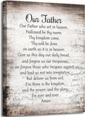 YOXORDQ Our Father Prayer Canvas Wall Art-Canvas Wrapping 12x16in | Christian by YOXORDQwallart